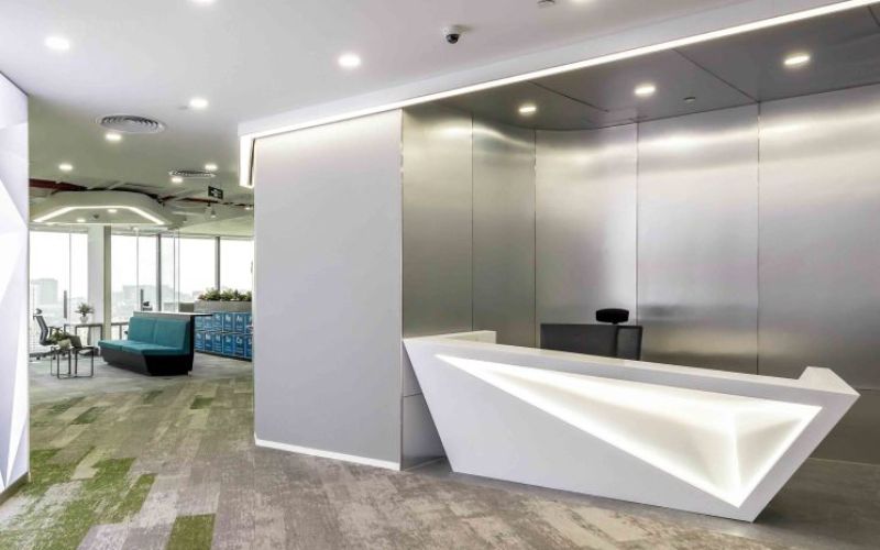 quầy lễ tân văn phòng