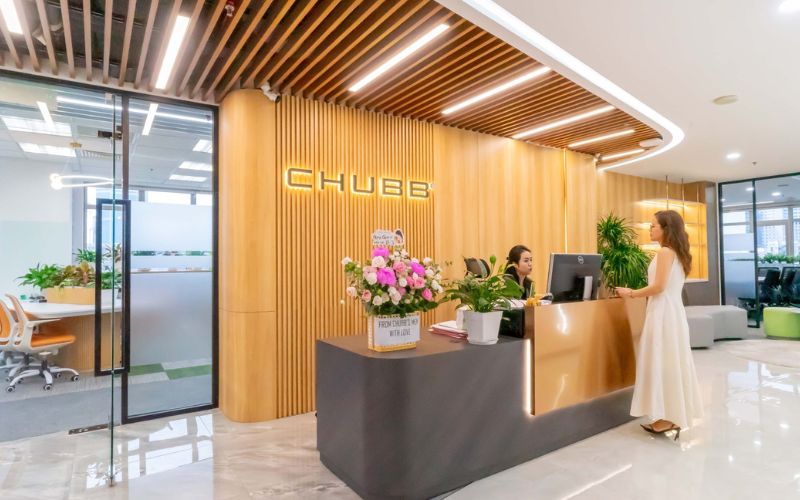 quầy lễ tân văn phòng