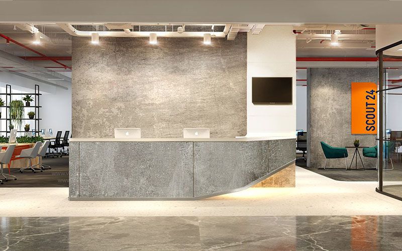 quầy lễ tân văn phòng