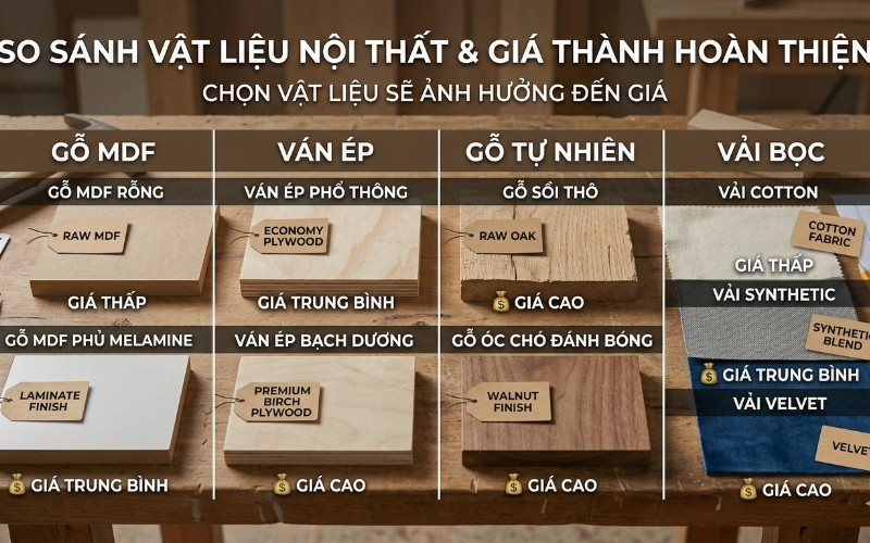 bảng báo giá nội thất
