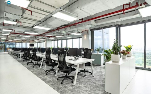 thiết kế văn phòng không gian mở