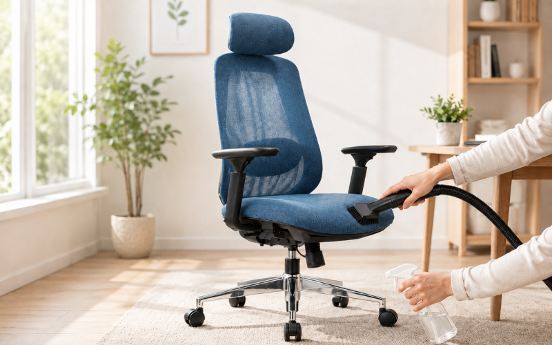 cách vệ sinh ghế công thái học