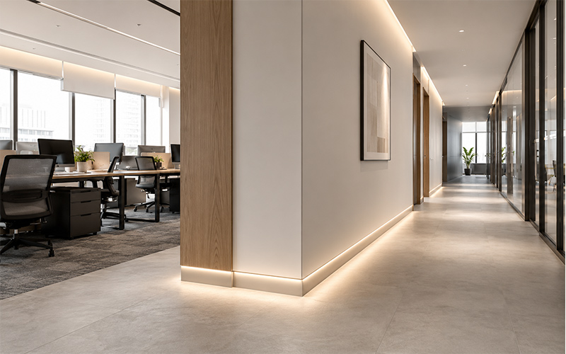 len chân tường đèn led